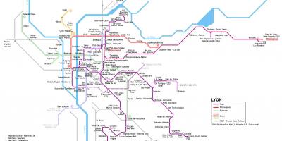 لیون راه آهن نقشه