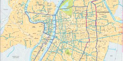 نقشه از لیون دوچرخه