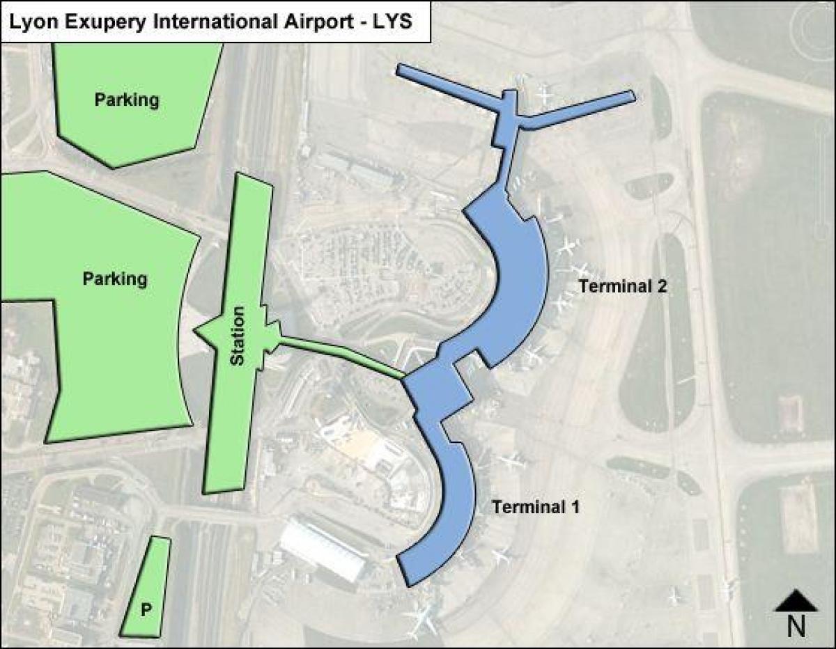 نقشه ترمینال فرودگاه لیون