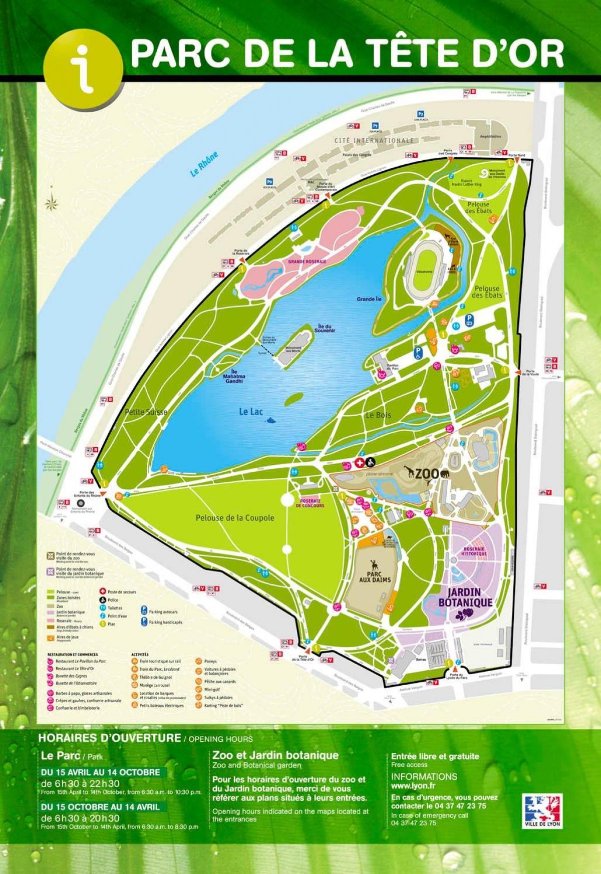 نقشه از پارک لیون